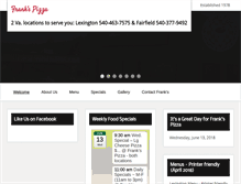 Tablet Screenshot of frankspizzalexington.com